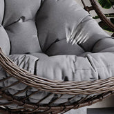 Tropical alloy framed porch swing egg chair with stand and chain included